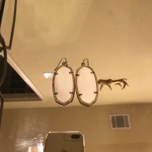 White Kendra Scott Danielle earrings