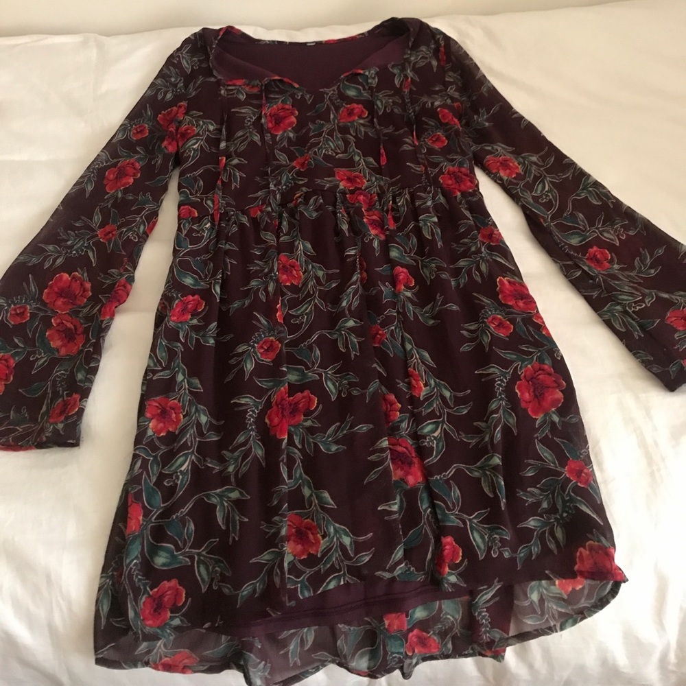 xhilaration flower flowy dress