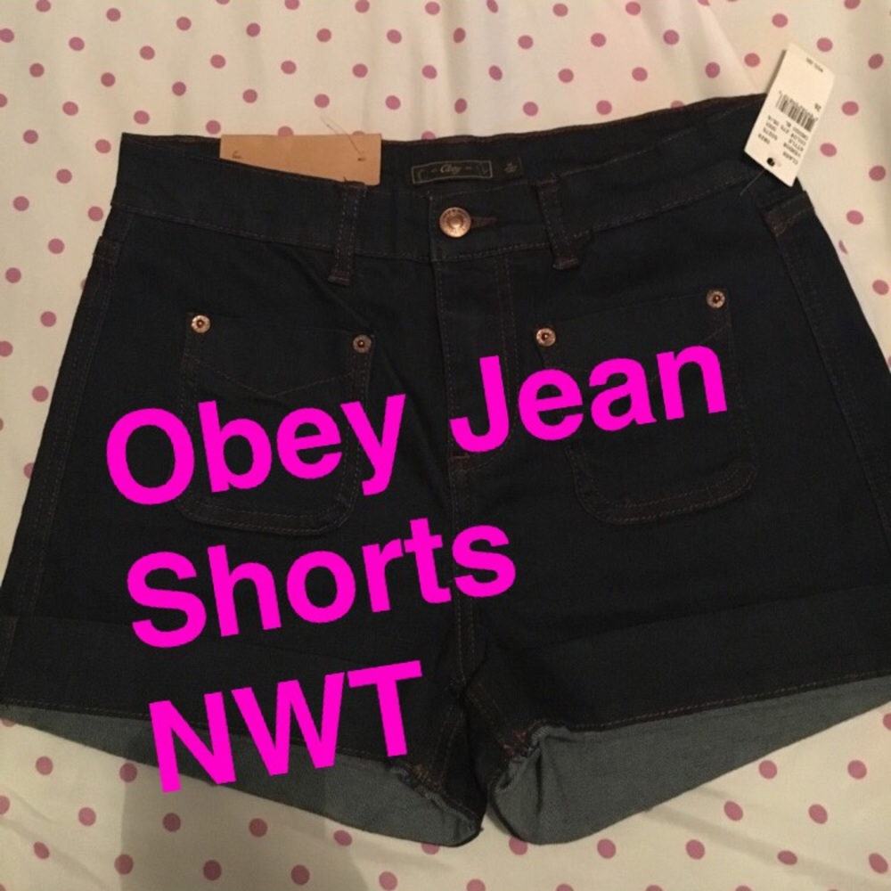 OBEY JEAN SHORTS BNWT 26