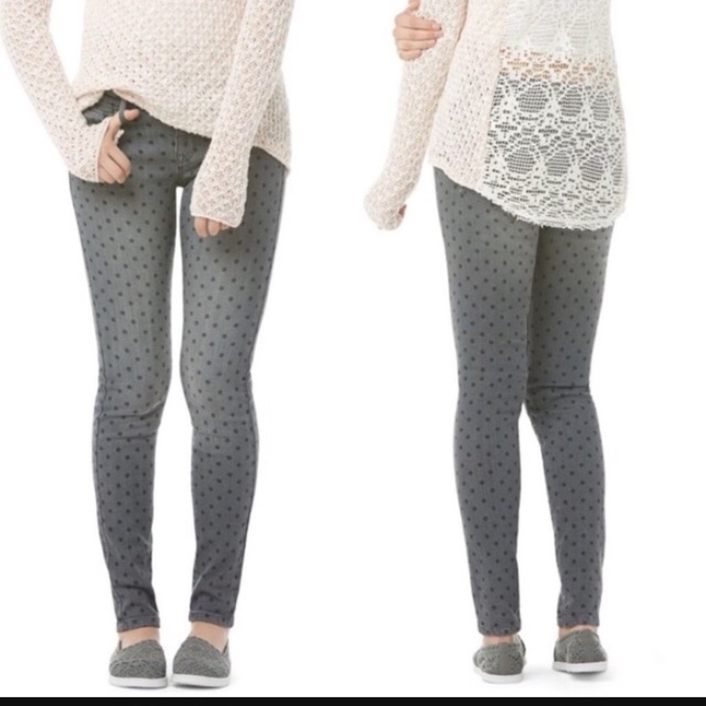 Aeropostale Bethany Moto Polka Dot Jegging Sz 0