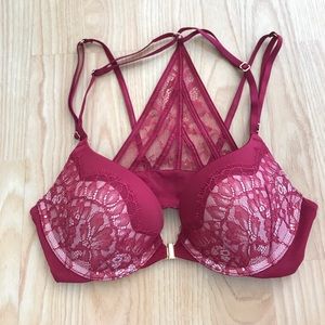 Victoria Secret Very Sexy racerback bra 32B in red