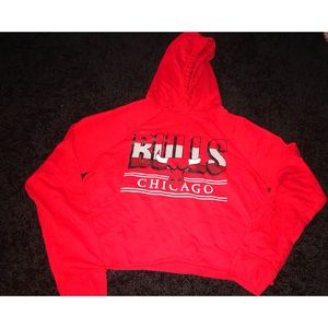 Bulls Crop Top Hoodie