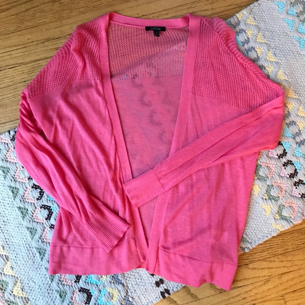 Apt. 9 Open-Knit Yoke Cardigan