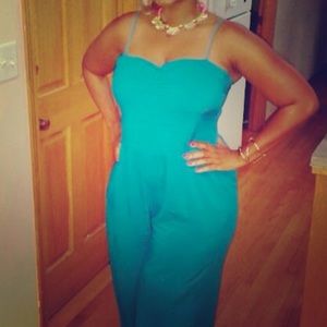 Turquoise pants jumper from forever 21