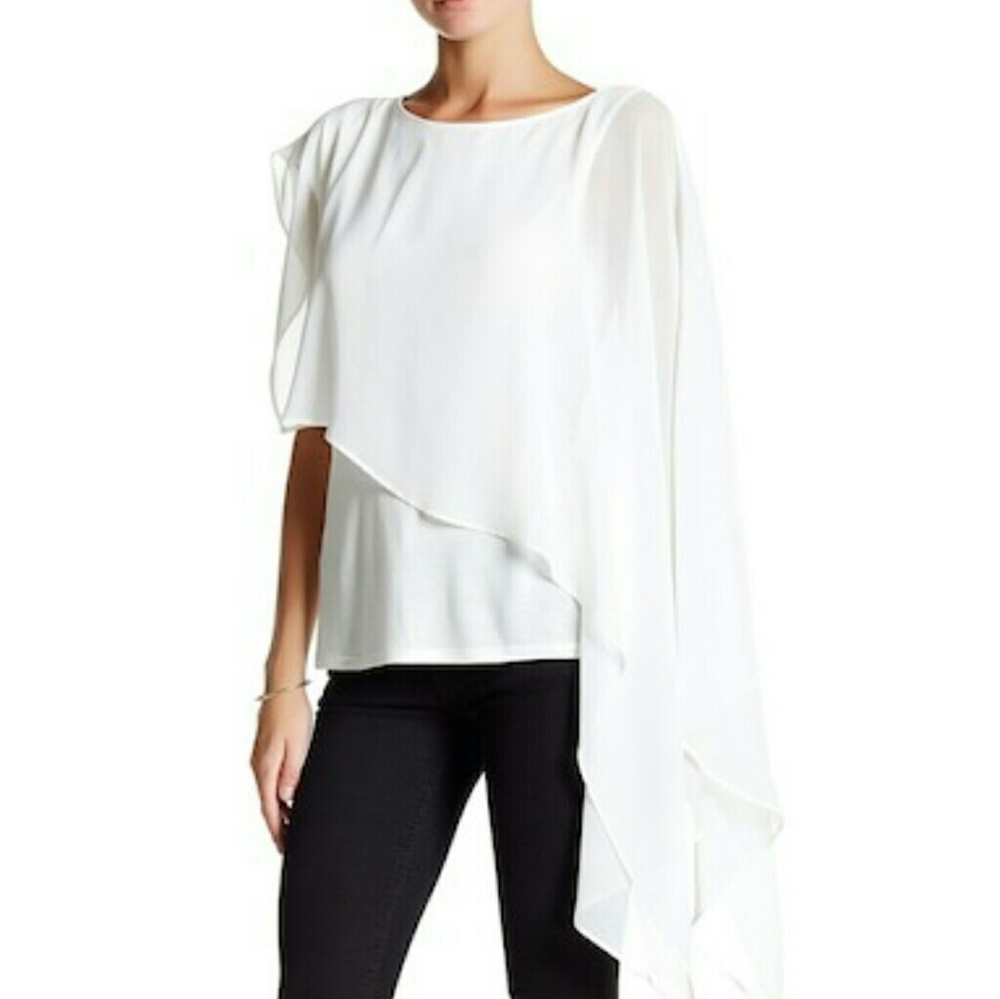 Haute Hippie Assymetrical Blouse - small - swan