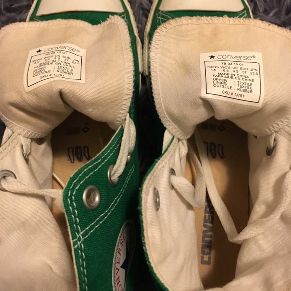 Green Hightop Converse - Picture 2 of 4