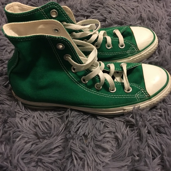 Green Hightop Converse - Picture 3 of 4