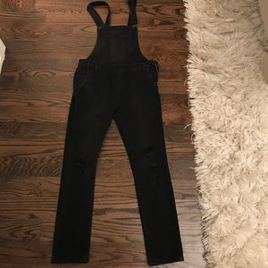 Black Orchid Distressed Overalls