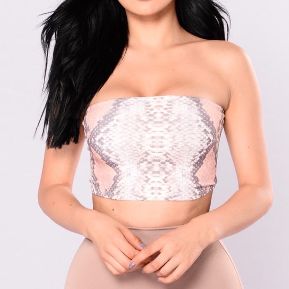 Snake skin crop top