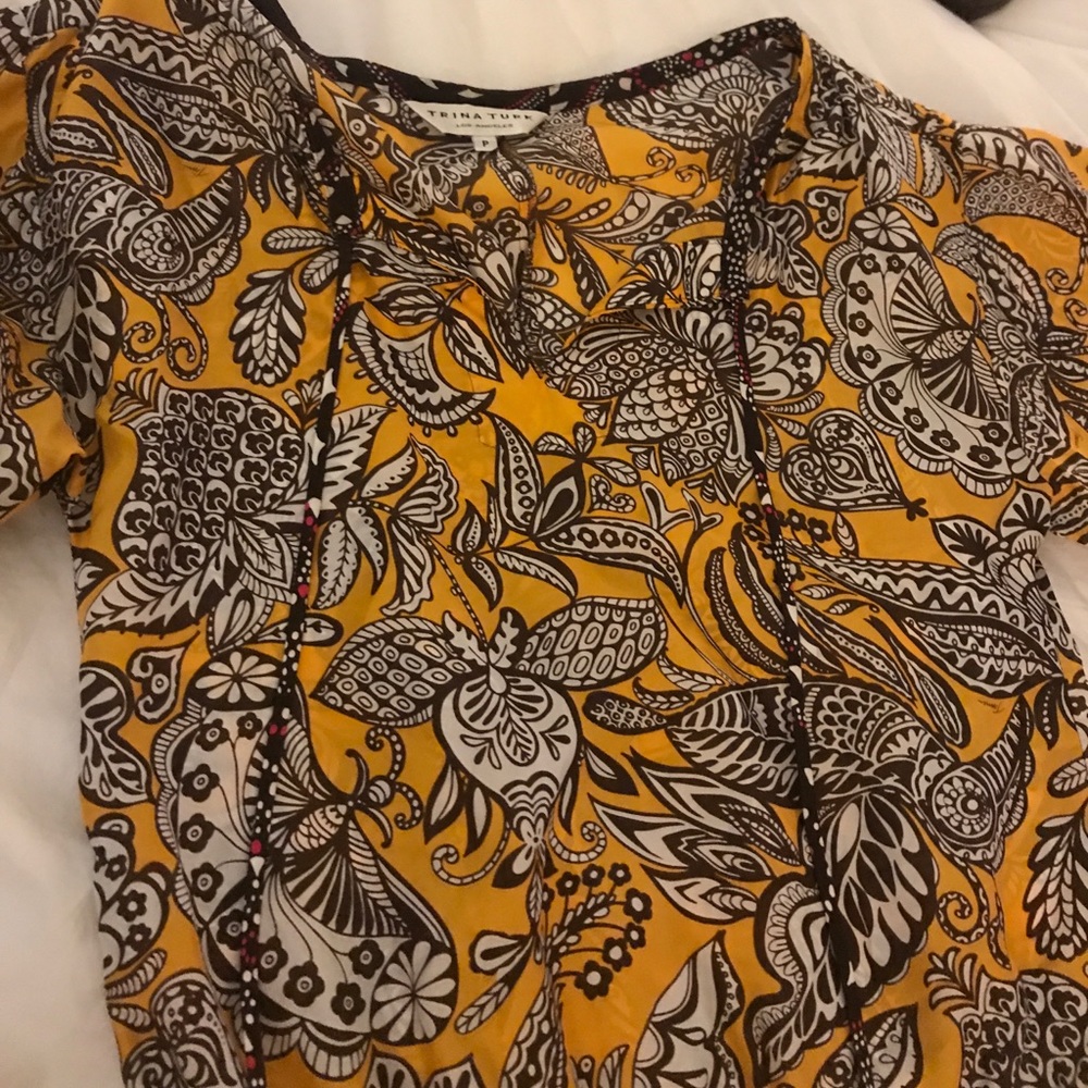 Trina Turk silk tie top..worn once!