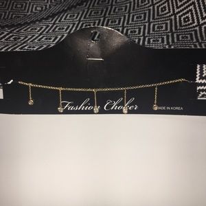 Gold chain choker