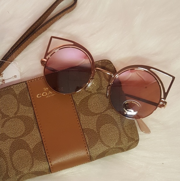 Accessories - Fierce Kitty Rose Gold Cat Eye Sunglasses