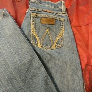 Wrangler boot cut blue jeans