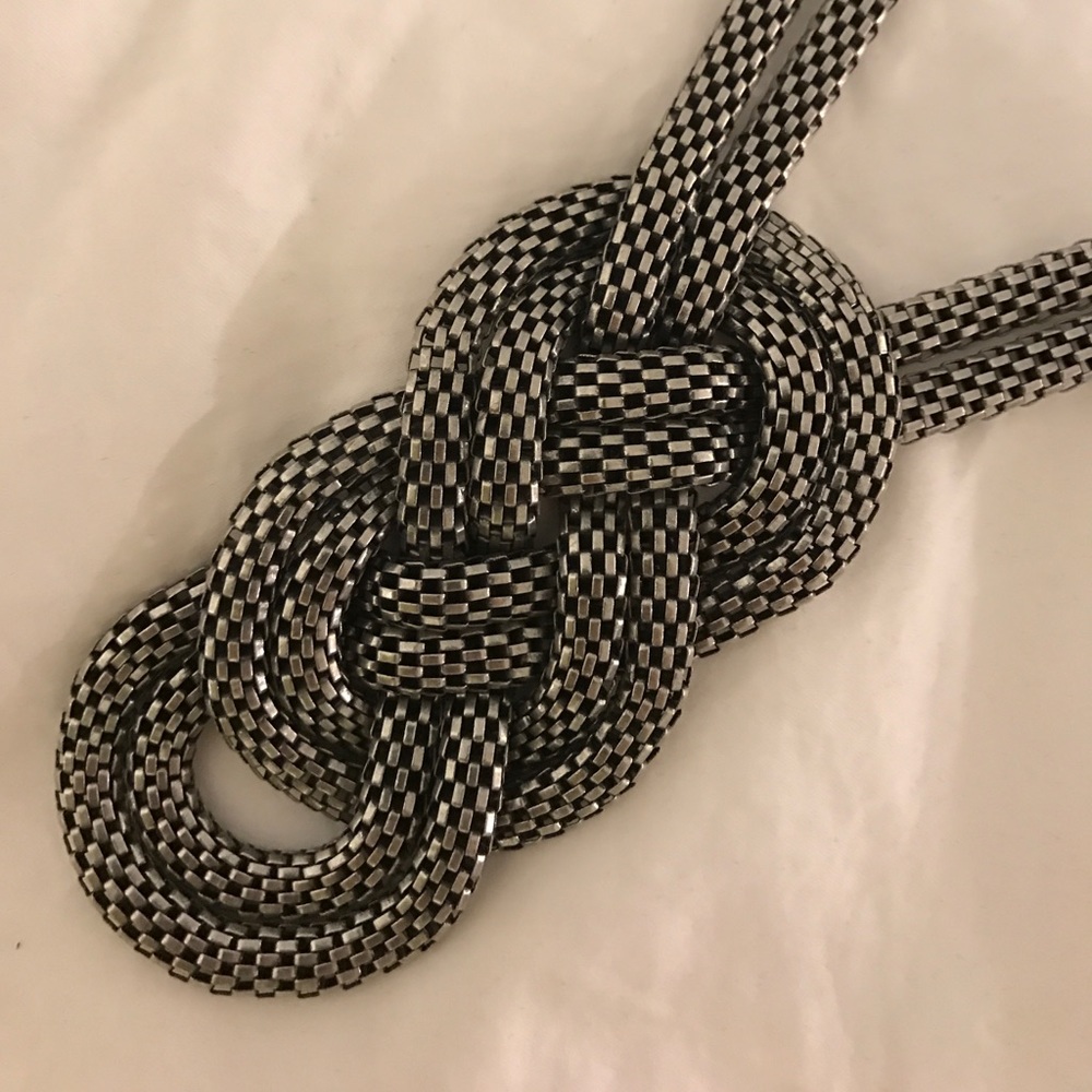 Infinite Loop Silver Statement Necklace - image 3