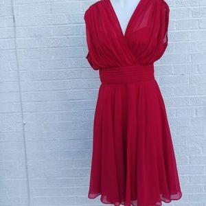 Laundry by Design 8 red side zipper sheer