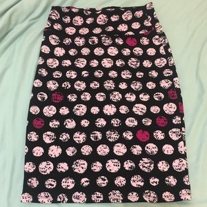 LuLaRoe Cassie Polka Dot Pencil Skirt
