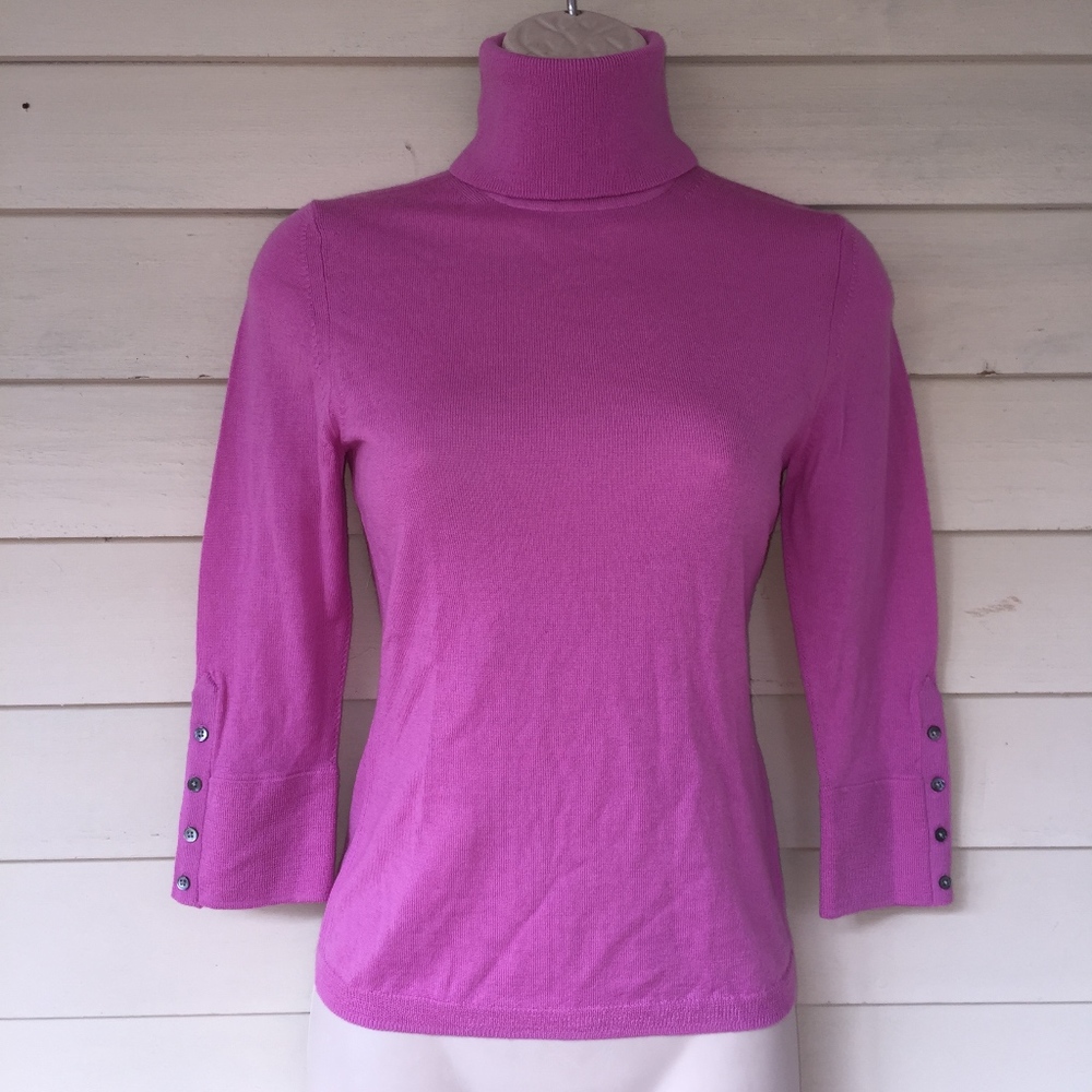 Express Design Sudio Merino 3/4 Button Sl Sweater - image 1