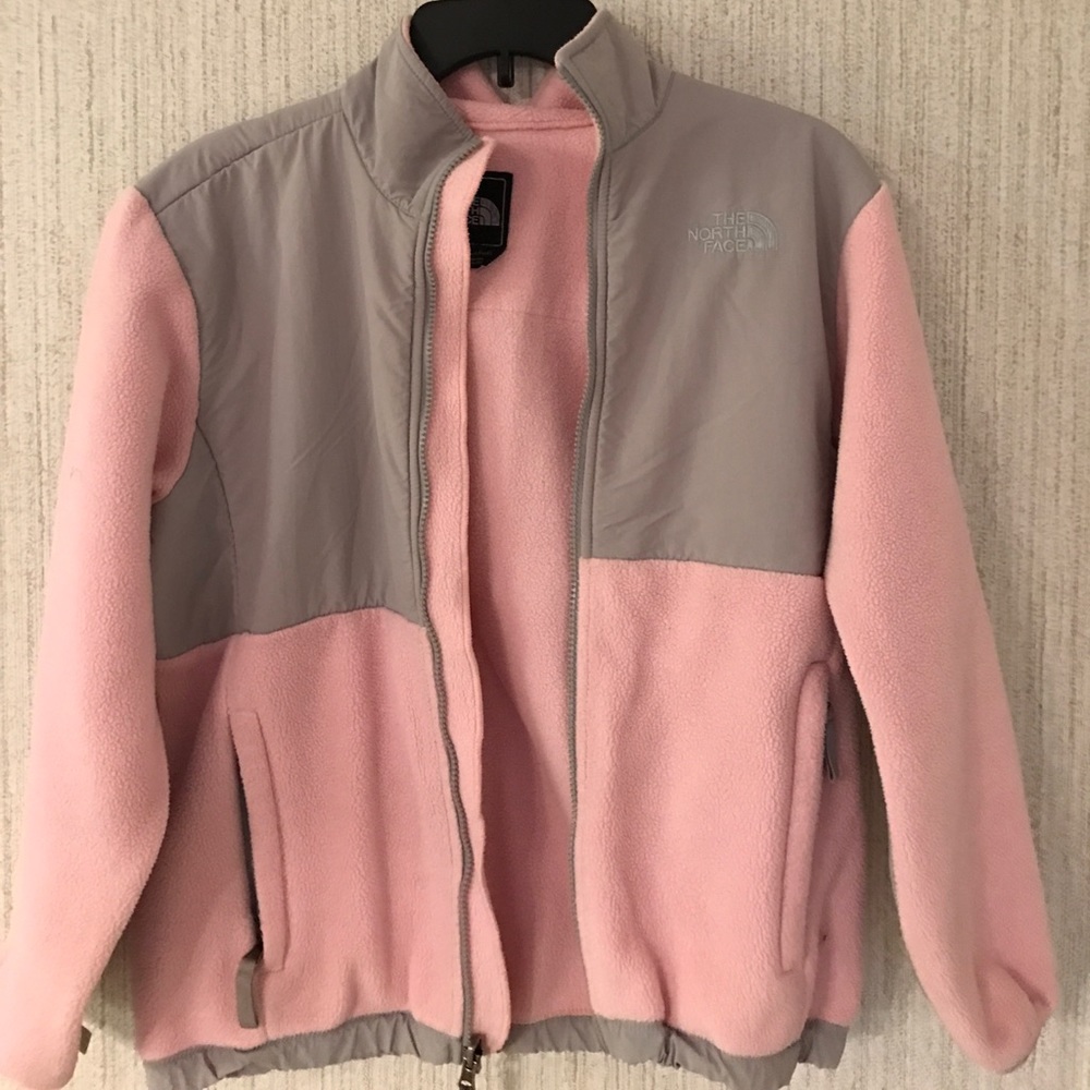 North Face girls large zip up jacket
