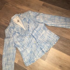 Blue & White Tweed Blazer