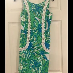 Green and blue tiger print Lilly Pulitzer dress