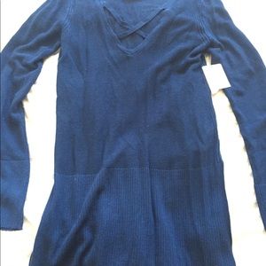 Free People Crisscross long-sleeve tunic sweater