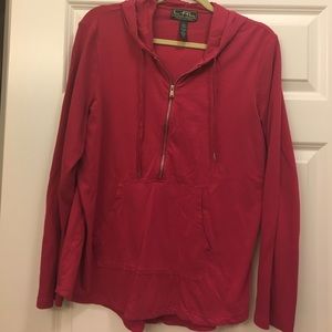 XL hooded Ralph Lauren pink top