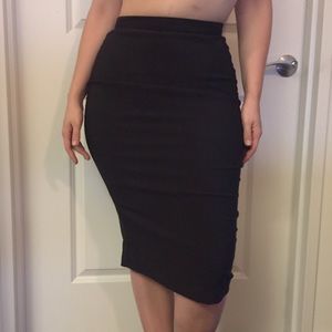Black pencil skirt