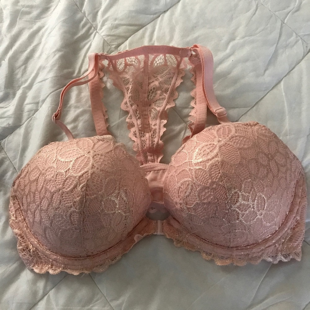 VS Pink Metallic Bra 36D