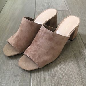 ALDO tan mules