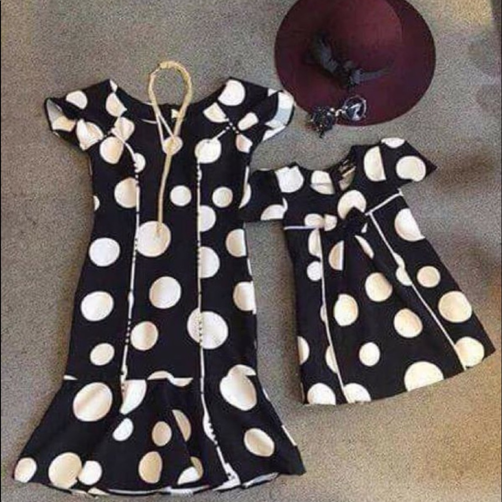 Matching mother and daughter dresses