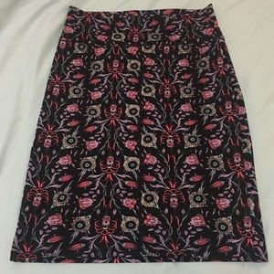 LuLaRoe Cassie Garden Pattern Pencil Skirt