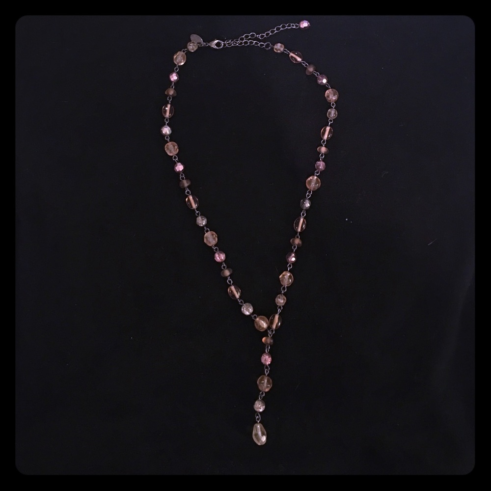 Beaded teardrop style necklace