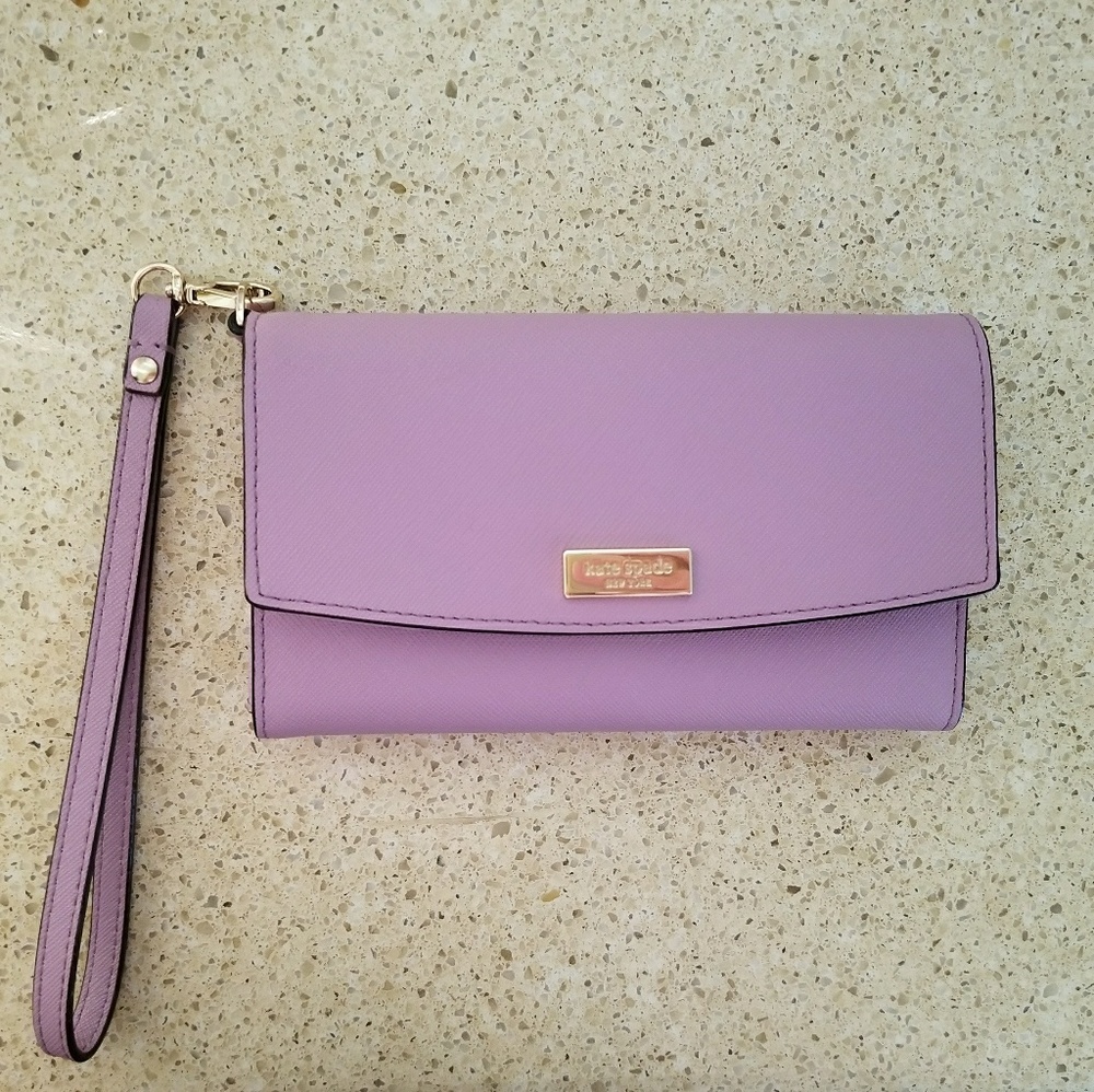 Kate Spade NWOT Lilac Laurel Way Iphone 7 wristlet