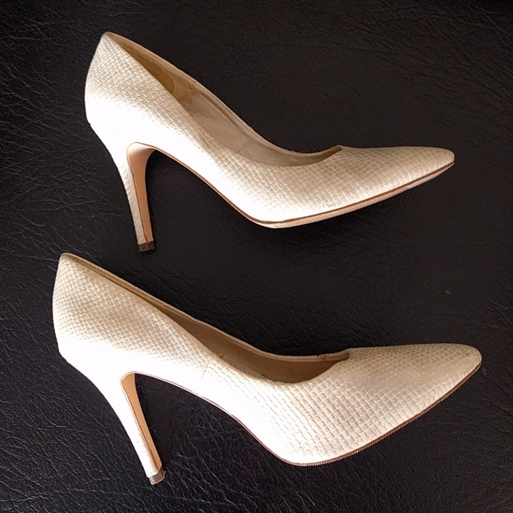 Faux Snakeskin Pumps