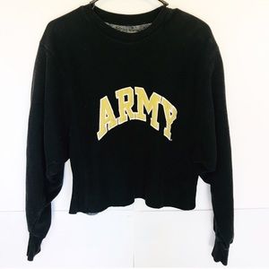 ✨ONE DAY SALE ONLY✨Cropped army vintage sweatshirt