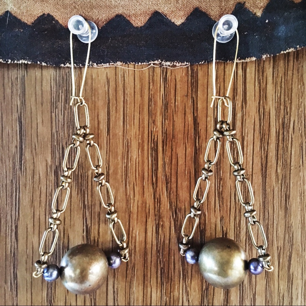 Handmade Brass Earrings