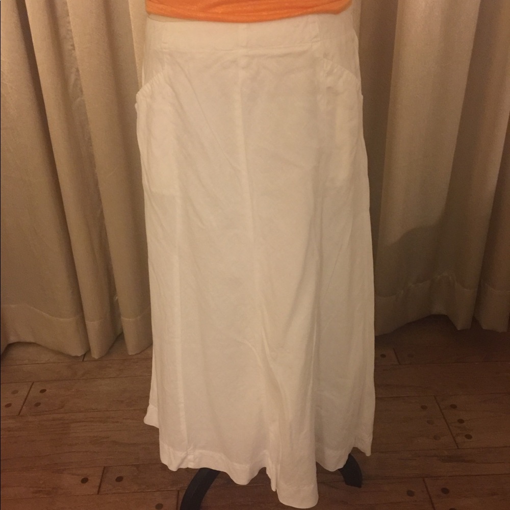 White J Jill Linen Maxi Skirt