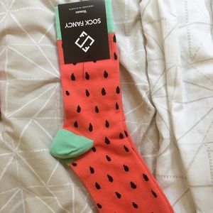 Watermelon patterned socks