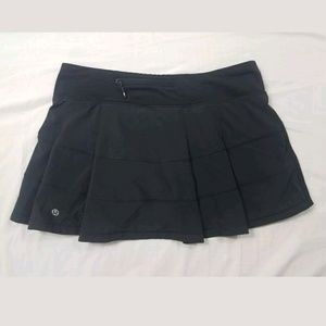 Lululemon Solid Black Tennis Skirt Skort Size 8