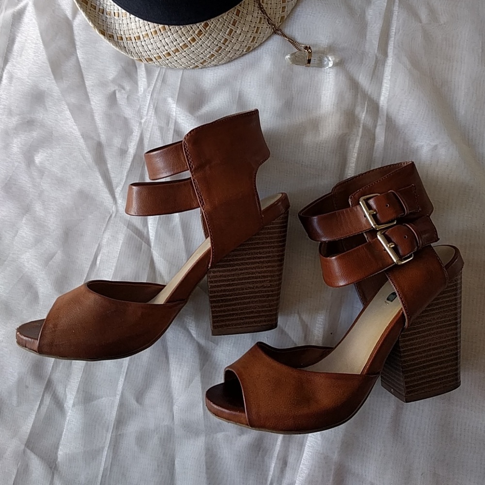 Tan High Heel Sandals
