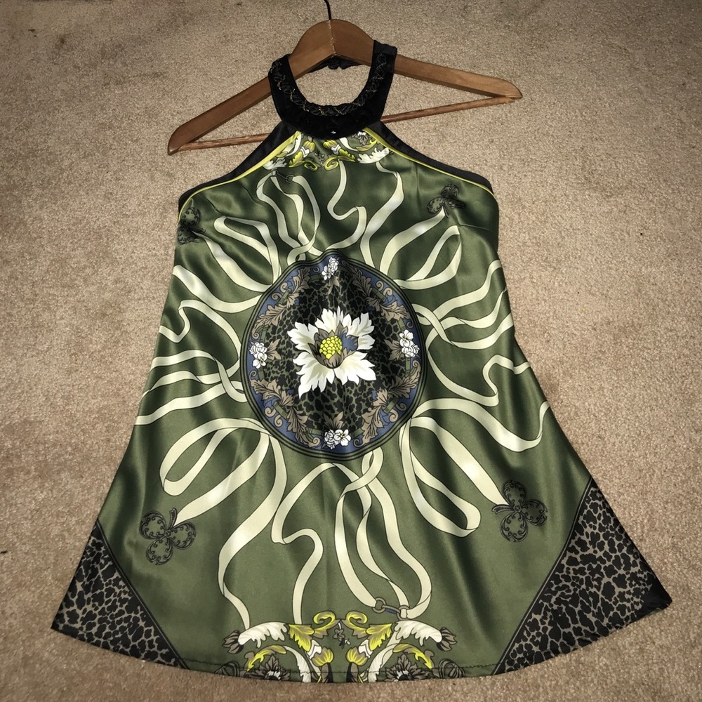Green halter top