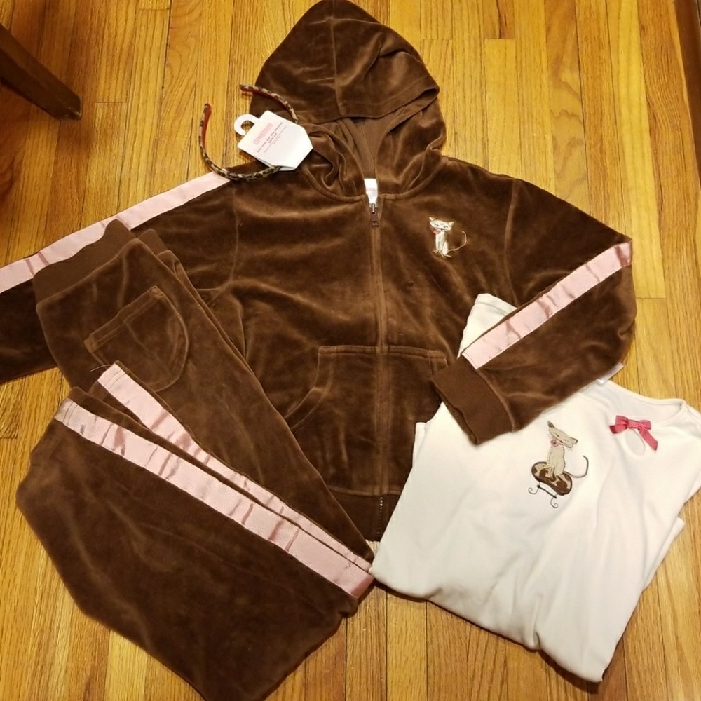 Gymboree "teachers pet" velour jog set sz 9