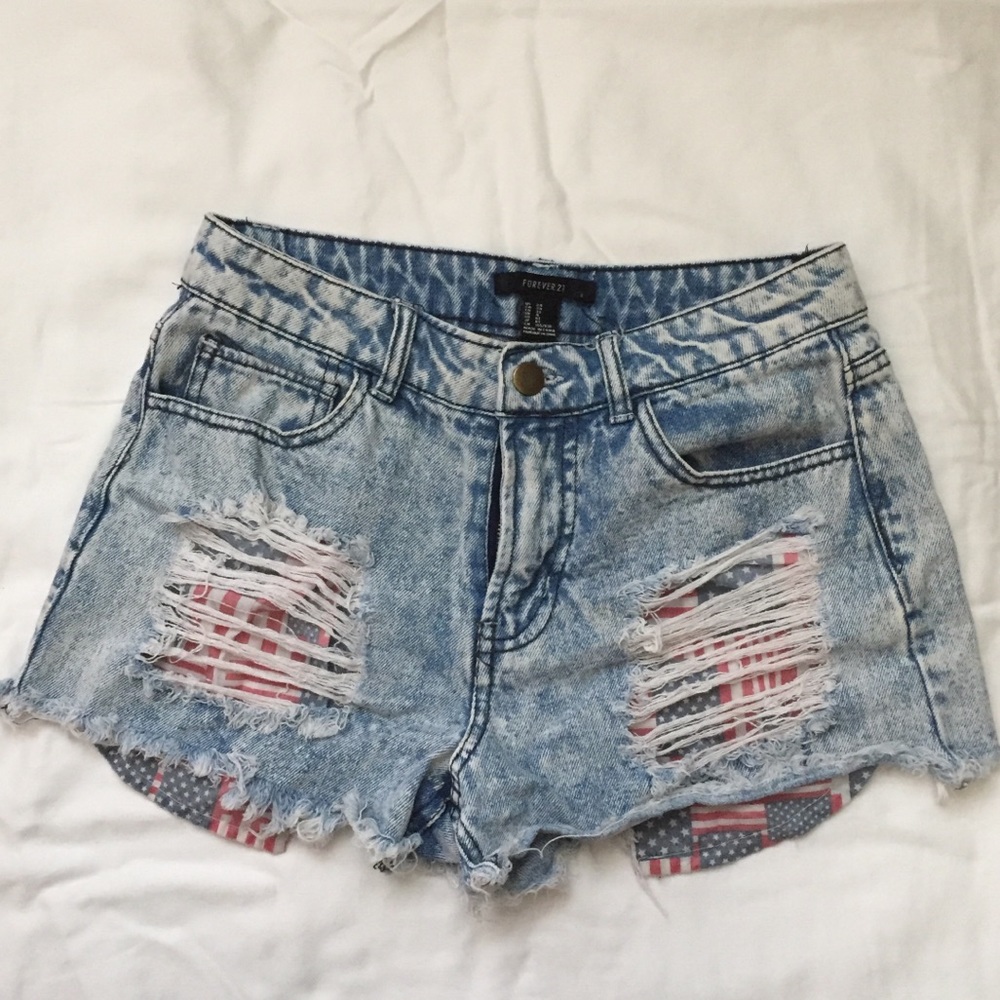 High rise shorts