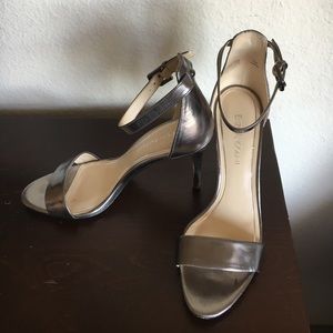 Silver dress shoes