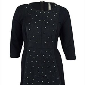 Melissa McCarthy Faux Suede Navy 3/4 sleeve tunic