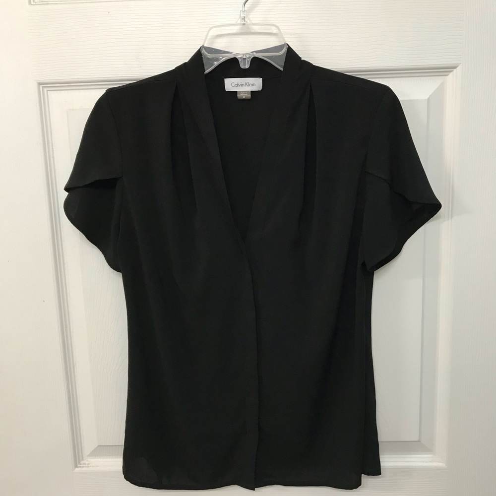 Calvin Klein Blk Shear Short Sleeve Med