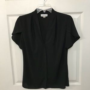 Calvin Klein Blk Shear Short Sleeve Med