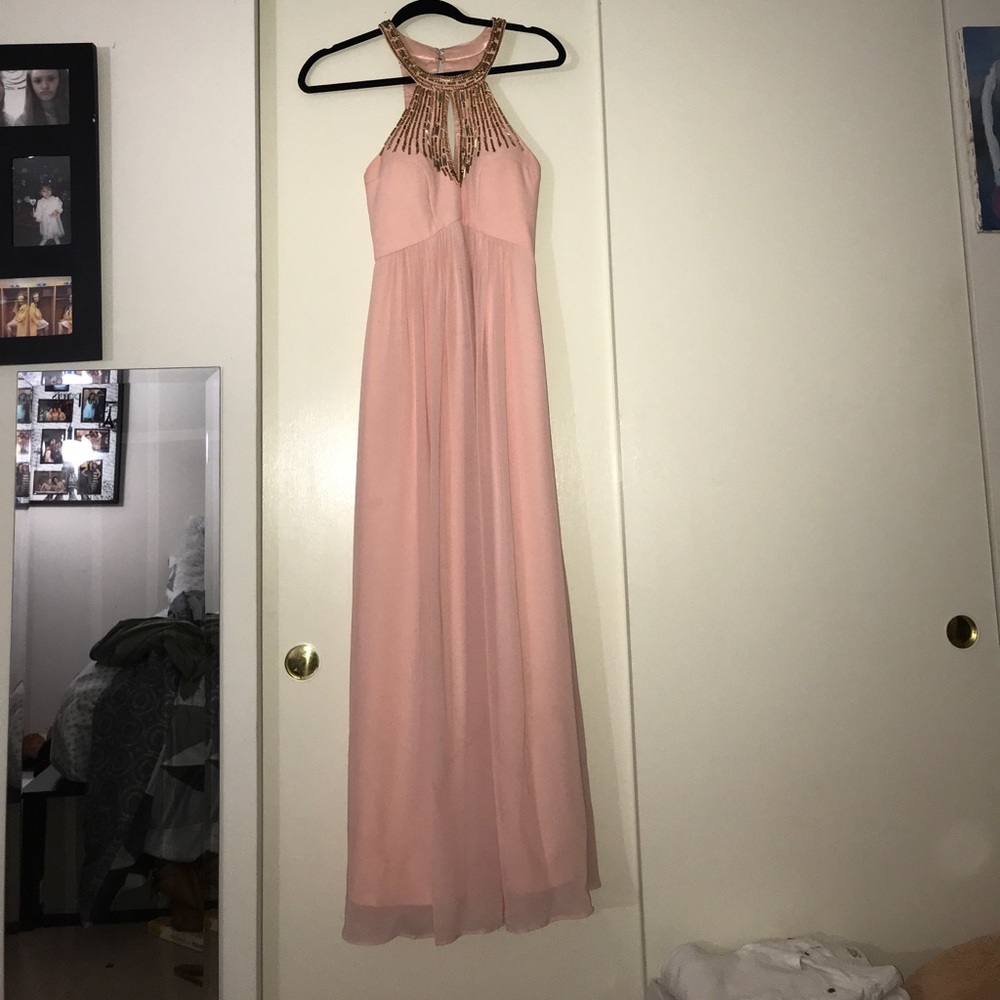 Lulus Light Pink jeweled Formal Dress