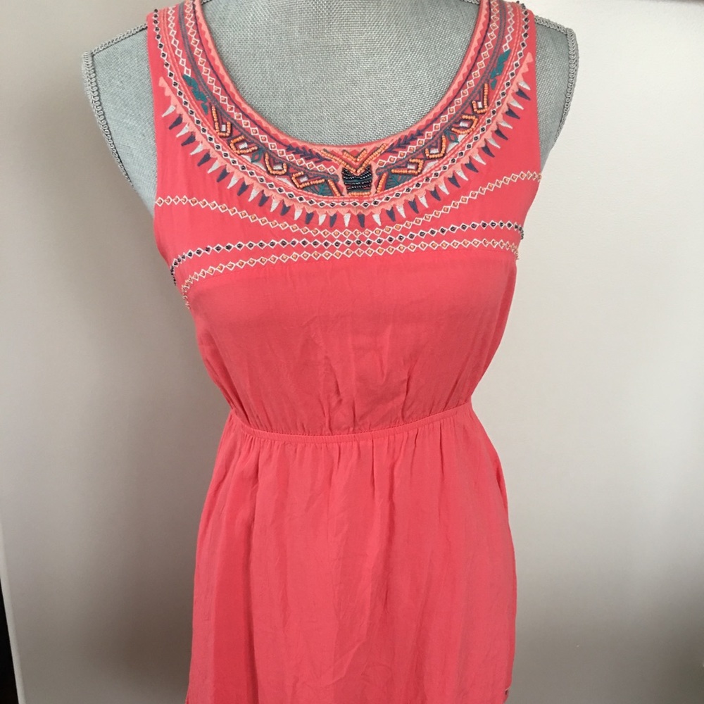 Beaded pink dress