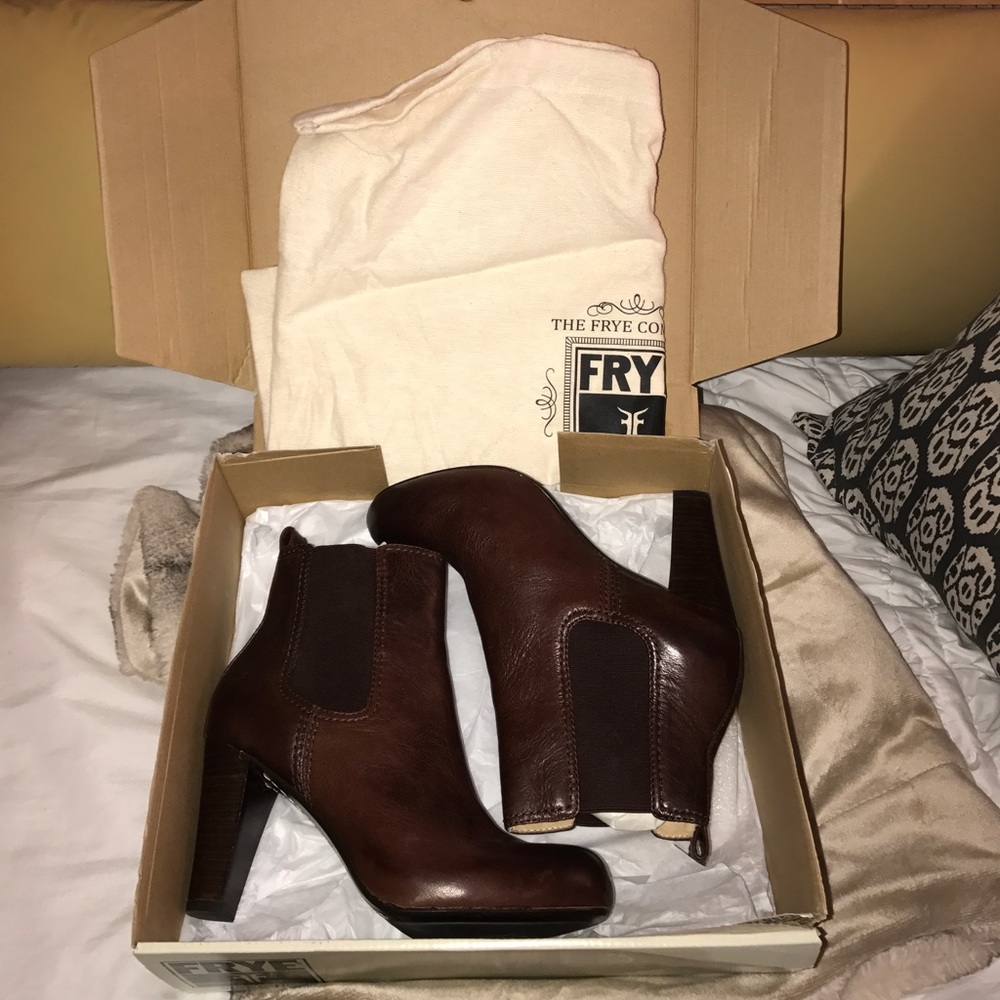 Frye heel booties